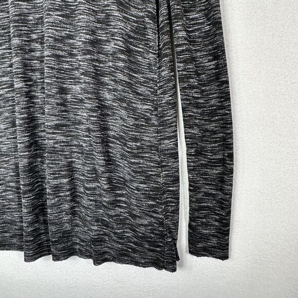 We The Free Stone Cold Split Back Long Sleeve Turtleneck Tunic Top Black Gray S - Picture 2 of 13